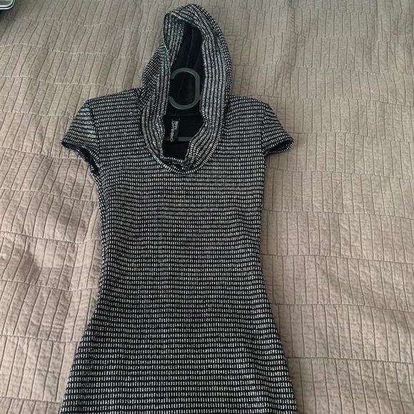 green emerald velvet dress SILVER GLITTER HOODED DRESS main image 0